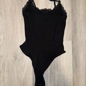 Windsor Black Lace Trim Bodysuit